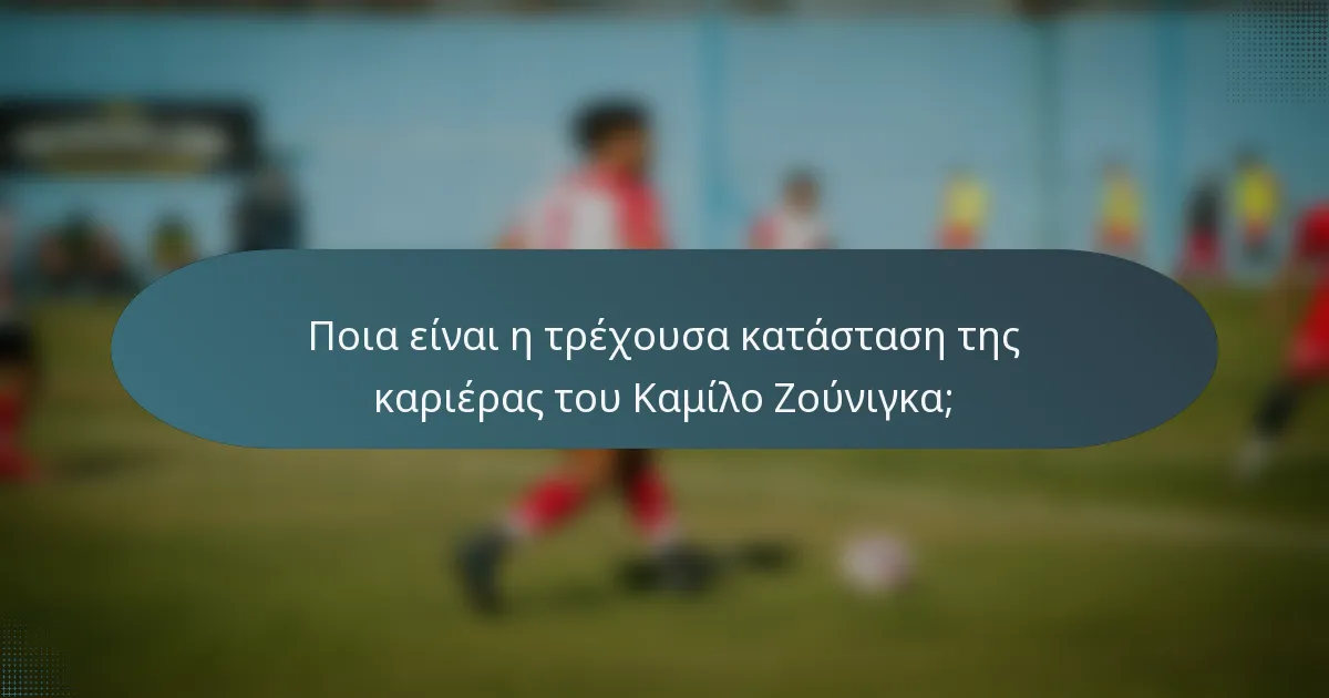 Ποια είναι η τρέχουσα κατάσταση της καριέρας του Καμίλο Ζούνιγκα;